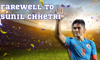 Indian football legend Sunil Chhetri waves goodbye in his retirement match.