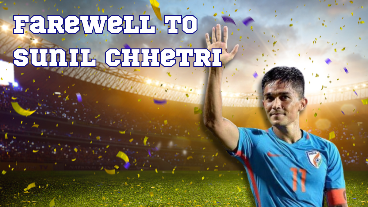 Indian football legend Sunil Chhetri waves goodbye in his retirement match.